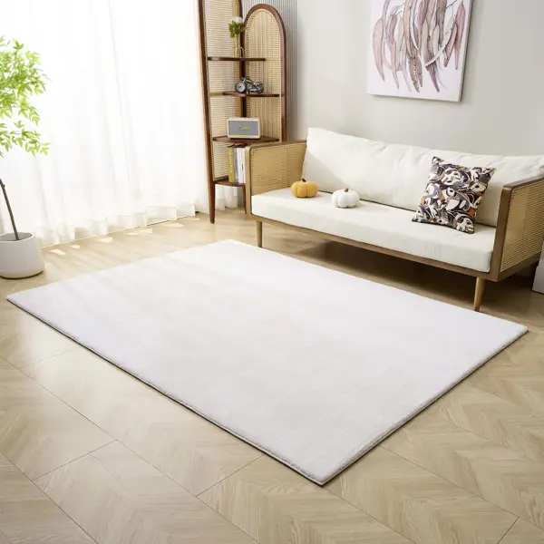 Ковер со средним ворсом Cashmere 200x300 см микрофибра XMR-05 белый