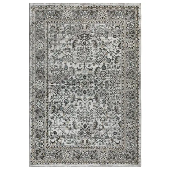 Ковер со средним ворсом Элегия 160x230 см M284A кремовый/серый