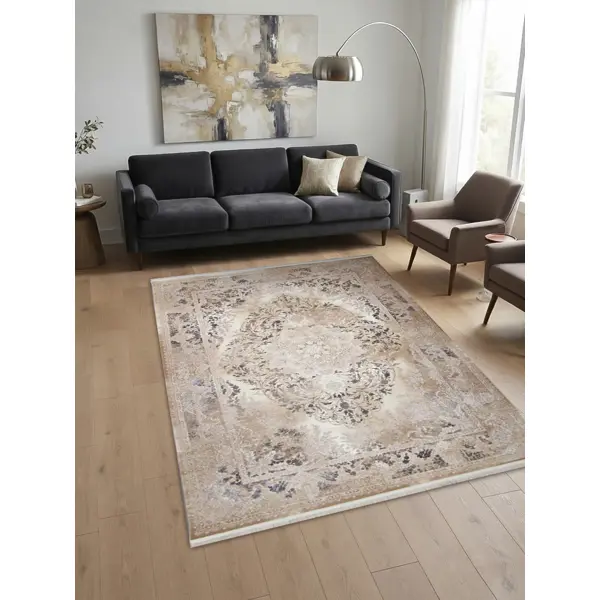 Ковер со средним ворсом Иран Vihan 11x100 Иран Vihan 100x150 см 128051 серо-бежевый