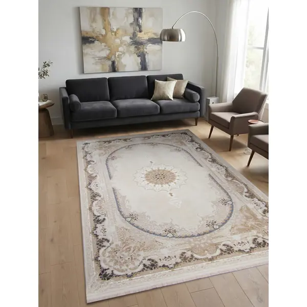 Ковер со средним ворсом Иран Vihan 15x150 Иран Vihan 150x225 см 128232 серо-бежевый