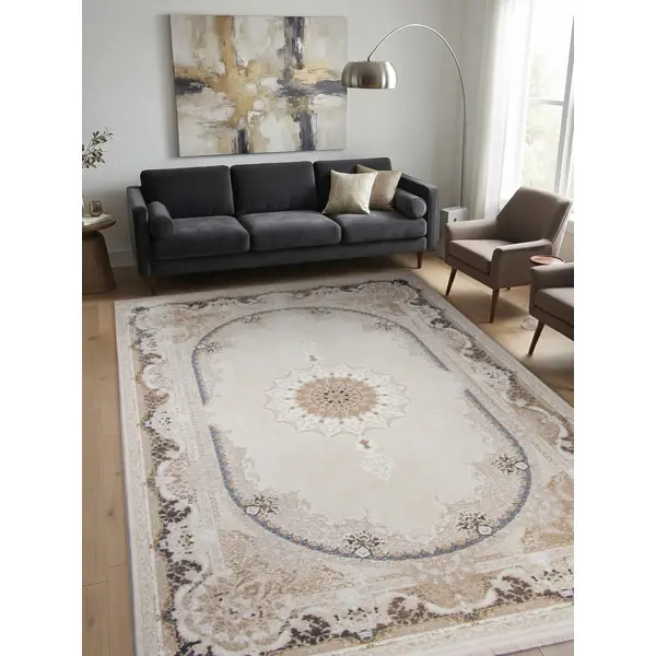 Ковер со средним ворсом Иран Vihan 20x250 Иран Vihan 250x350 см 128232 серо-бежевый