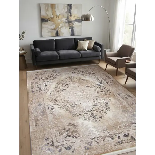 Ковер со средним ворсом Иран Vihan 20x250 Иран Vihan 250x350 см 128051 серо-бежевый