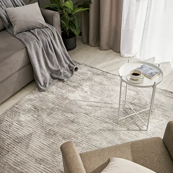 Ковер со средним ворсом KREAFORTA Breeze 60x110 см 5957A серый