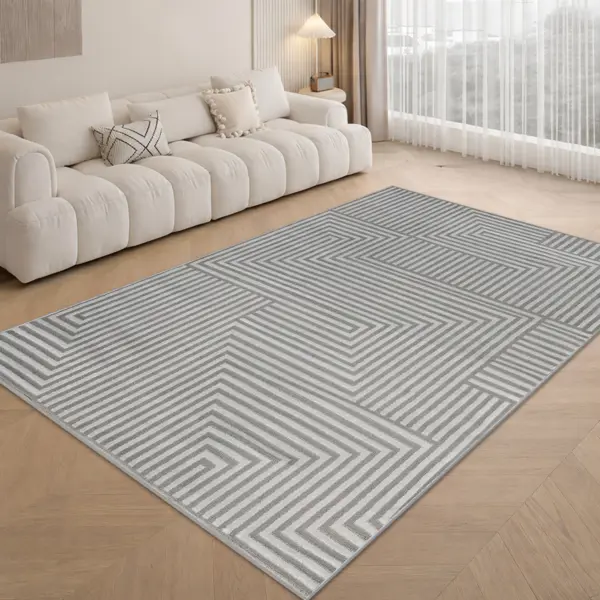 Ковер со средним ворсом Rimma Light 160x230 см 40654F белый/бежевый