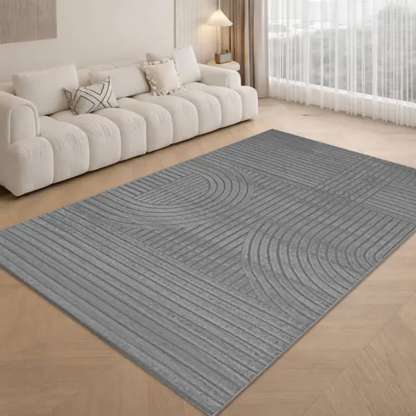 Ковер со средним ворсом Rimma Light 200x300 см 39751 серый