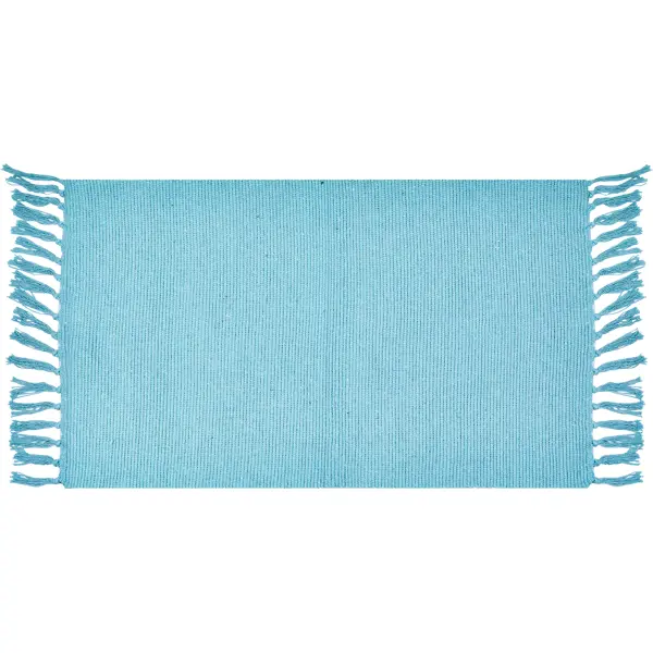 Коврик декоративный хлопок Solid Mat JBT-001-07 50x80 см цвет бирюзовый