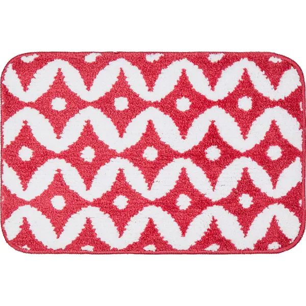 Коврик декоративный полиэстер Microfiber HF-1004-4638 40x60 см цвет красный