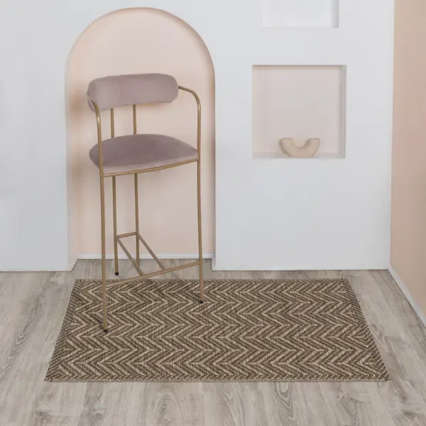 Коврик декоративный Teona 09899A 60x100 см полипропилен цвет коричневый