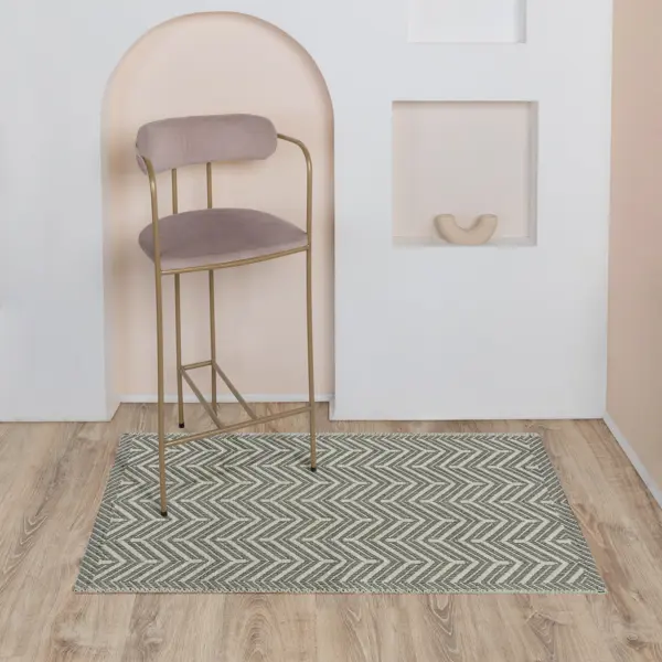 Коврик декоративный Teona 09899A 60x100 см полипропилен цвет белый