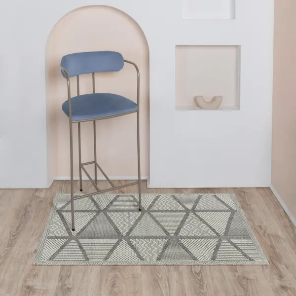 Коврик декоративный Teona 09910A 60x100 см полипропилен цвет белый
