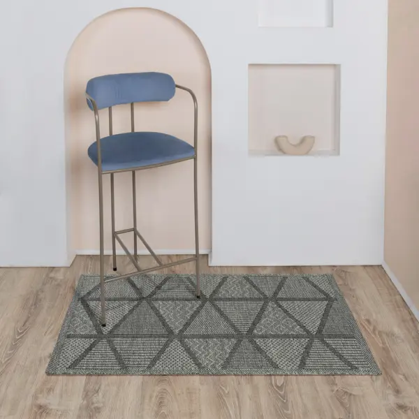 Коврик декоративный Teona 09910A 60x100 см полипропилен цвет серый