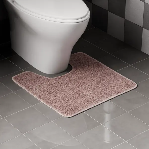 Коврик для туалета и ванной Swensa Presto 50x50 см микрофибра цвет каштановый