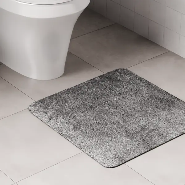 Коврик для туалета Lemer Como 50x50 см цвет серый