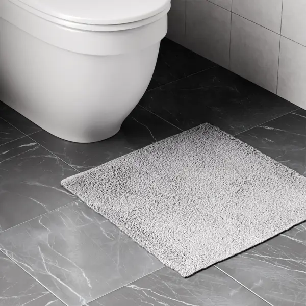 Коврик для туалета Lemer Lepontine 50x50 см цвет серый