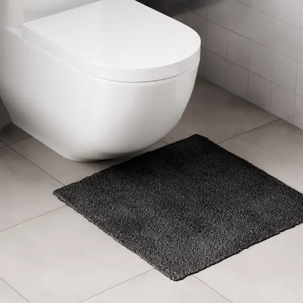 Коврик для туалета Lemer Loveg 50x50 см цвет черный