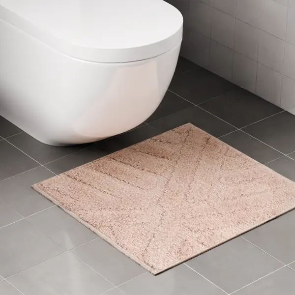 Коврик для туалета Swensa Noor 50x50 см цвет бежевый