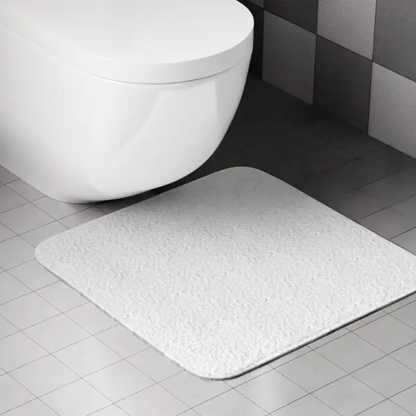Коврик для туалета Swensa Ping 50x50 см цвет белый