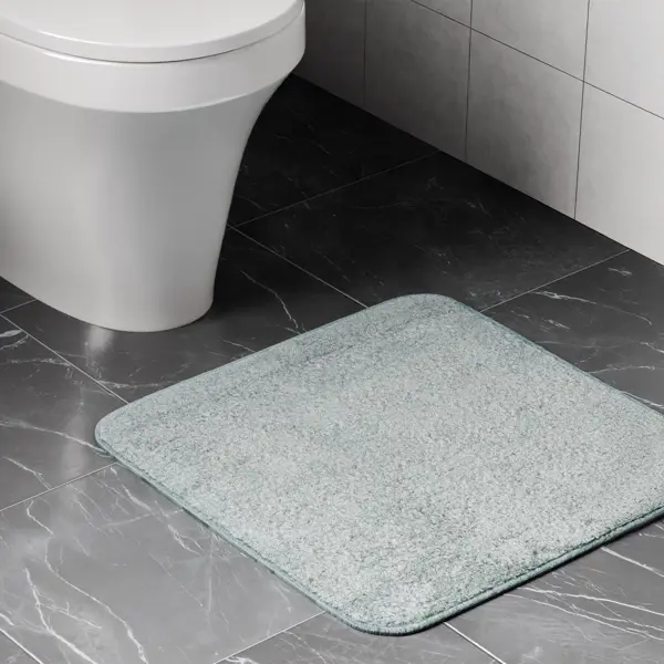 Коврик для туалета Swensa Ping 50x50 см цвет голубой