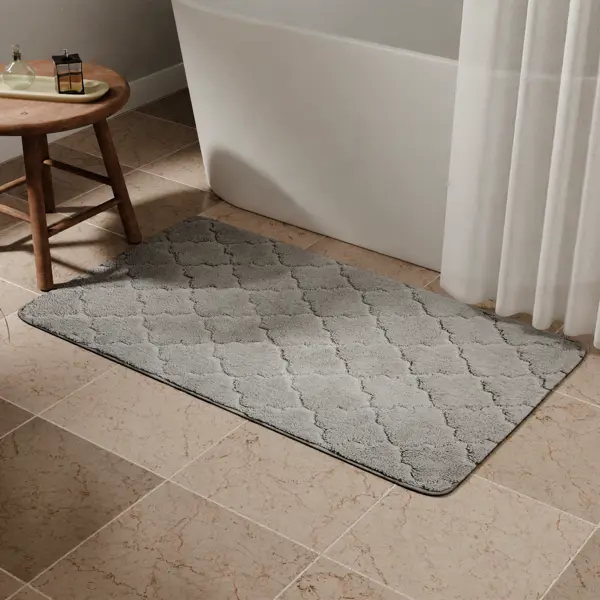 Коврик для ванной Bath Plus Лана 70x120 см цвет серый