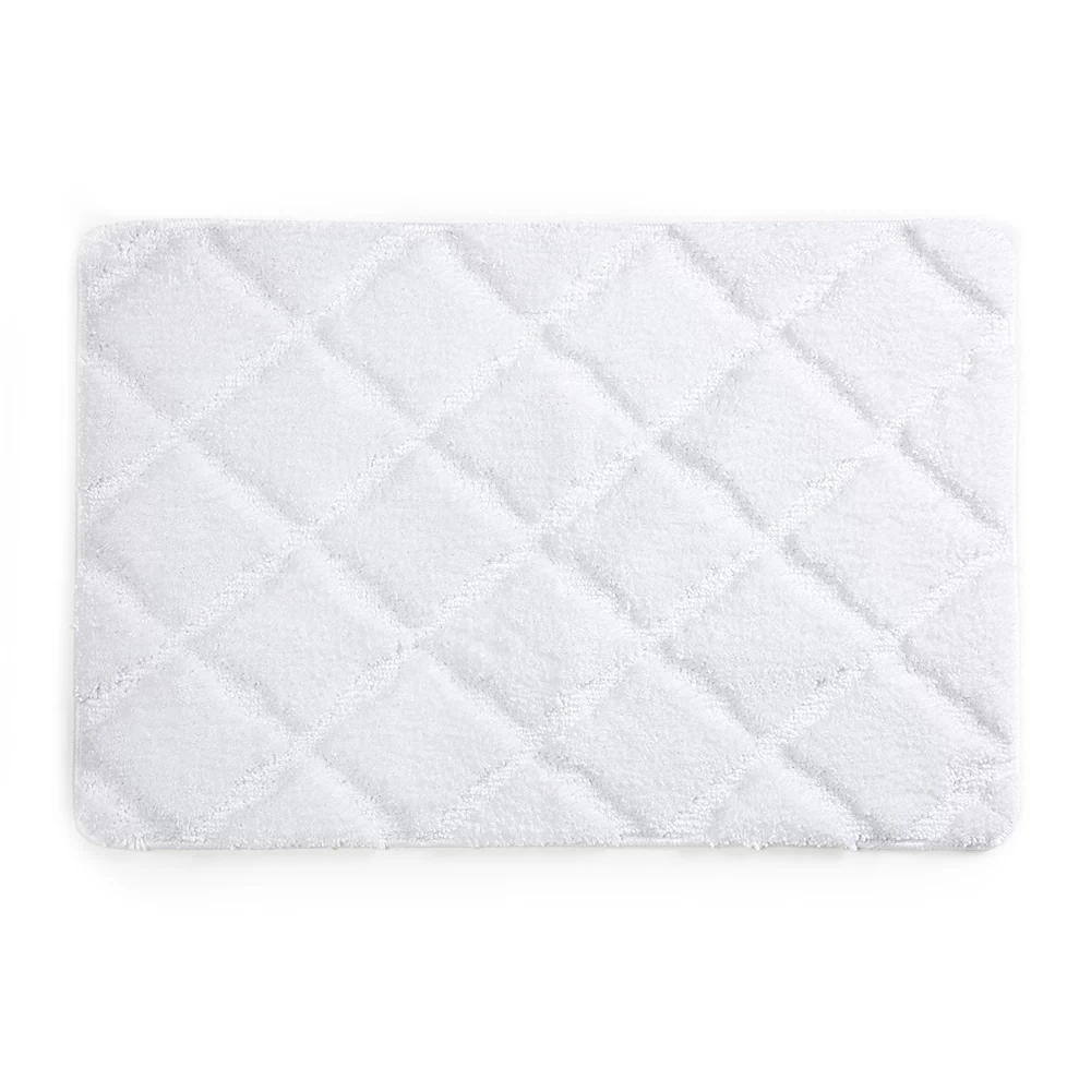 Коврик для ванной белый 90х60 см WasserKraft Lippe (BM-6518)
