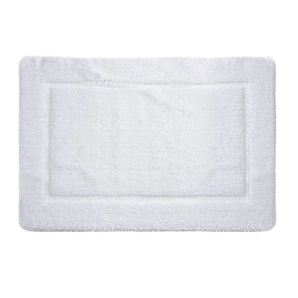 Коврик для ванной белый 90х60 см WasserKraft Lopau (BM-6018)