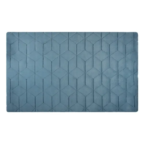 Коврик для ванной Fixsen Diamond 70x120 см цвет синий