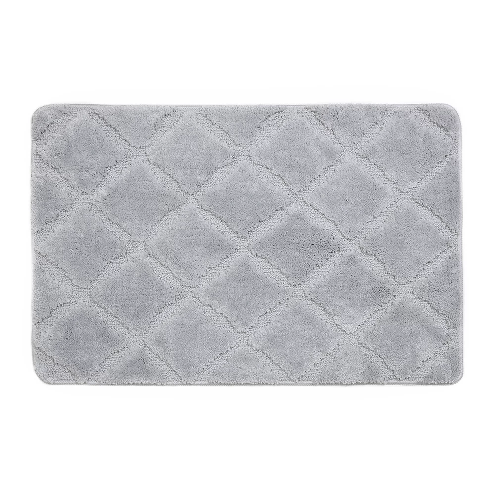 Коврик для ванной серый 90х60 см WasserKraft Lippe (BM-6511)