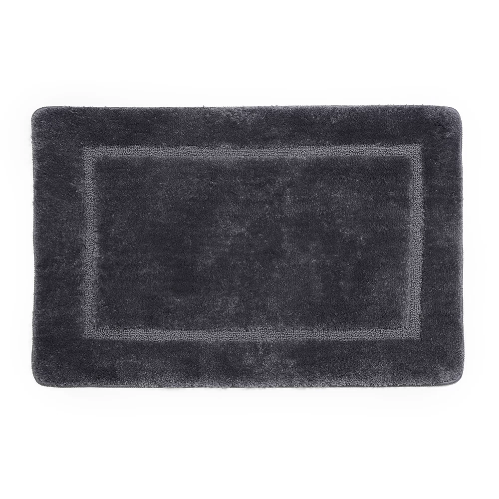 Коврик для ванной серый 90х60 см WasserKraft Lopau (BM-6012)