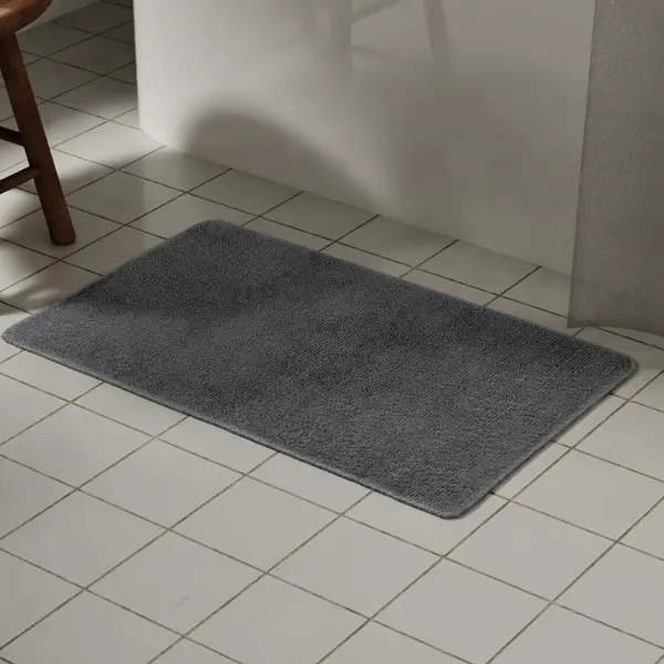 Коврик для ванной Swensa Presto 50x80 см цвет графитовый
