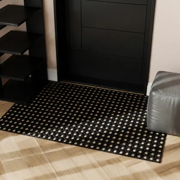 Коврик грязезащитный каучук 80x120 см цвет черный