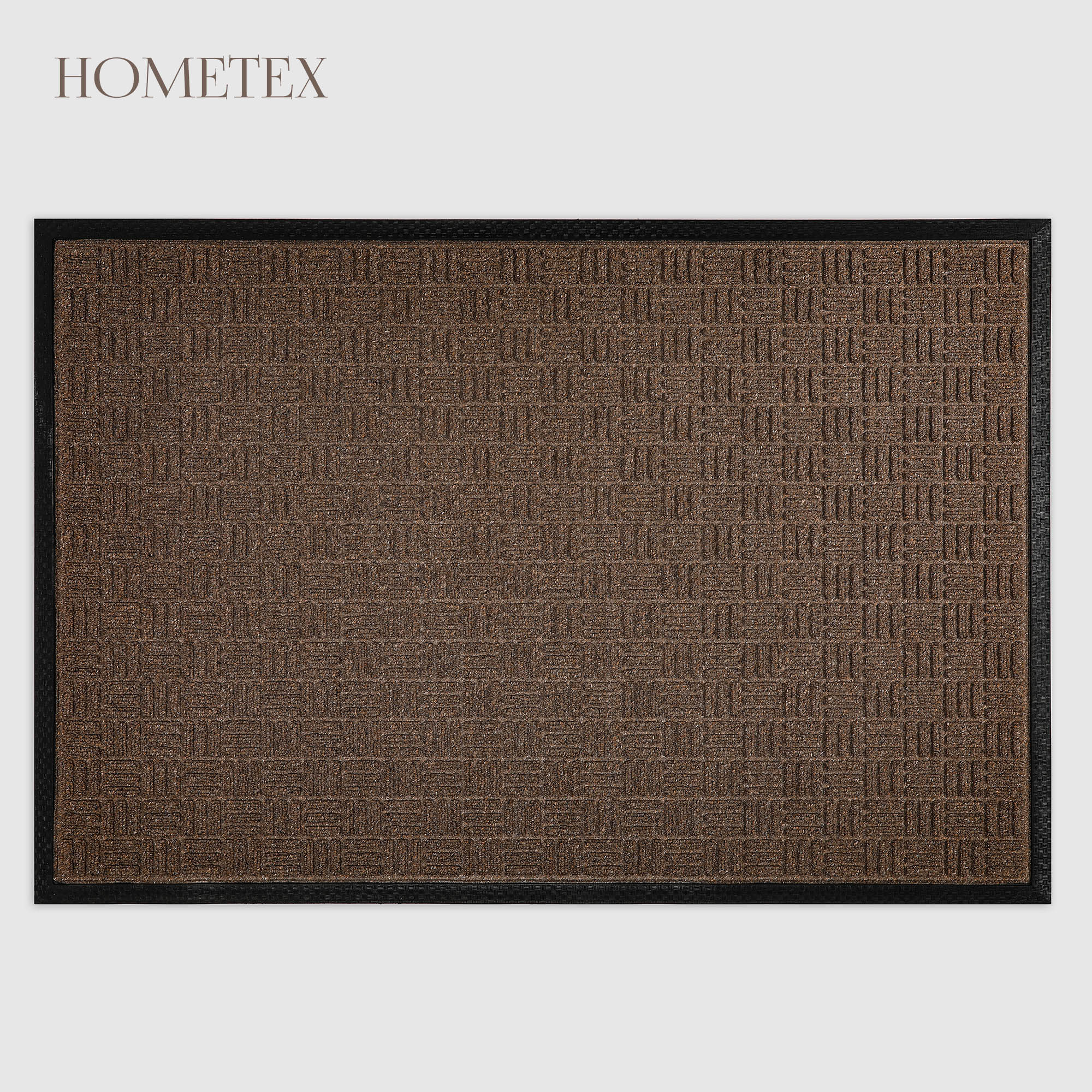 Коврик Hometex коричневый узор квадрат 80х120 см
