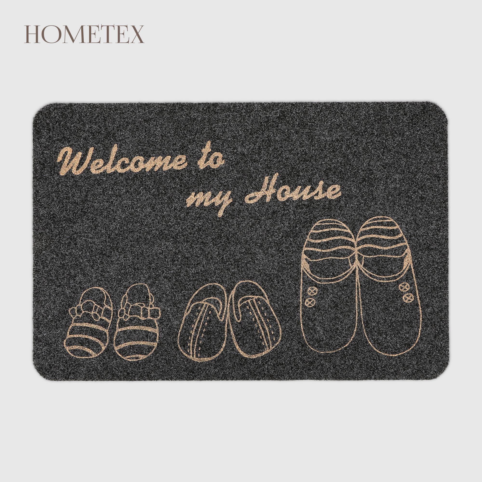 Коврик придверный Hometex черный рисунок 60x90 см