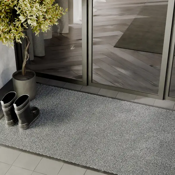 Коврик Step полипропилен 120x180 см цвет серый