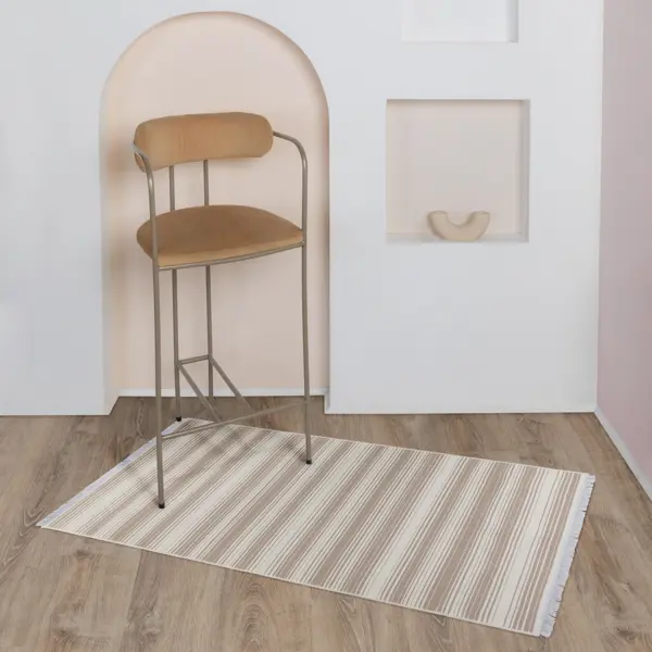 Коврик Teressa 80x150 см хлопок цвет бежевый/кремовый
