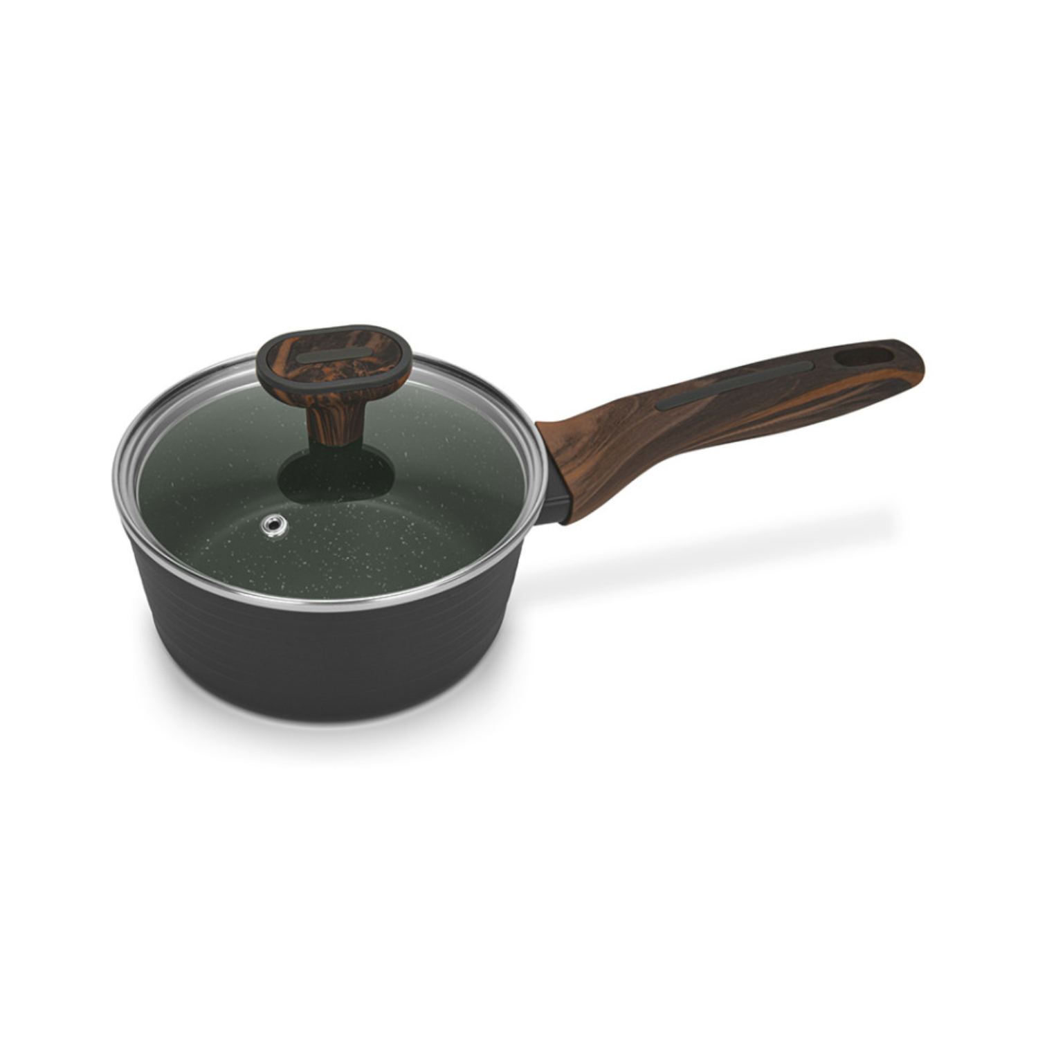 Ковш Fissman Cuisine стеклянная крышка, алюминий 16x7,5 см, 1,3 л