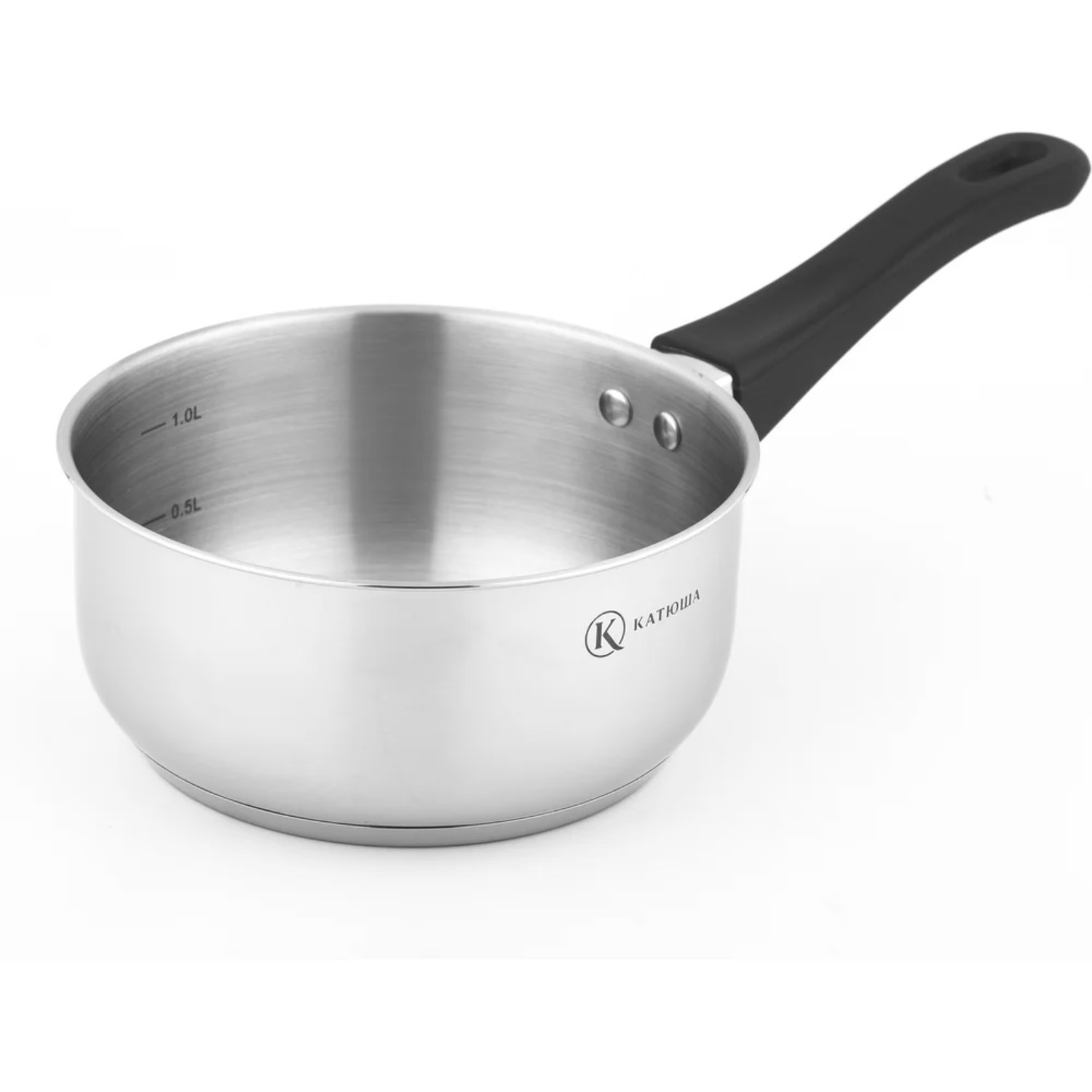 Ковш Катюша пром Астра, нержавеющая сталь, без крышки, 1,4 л, 16х7,5 см