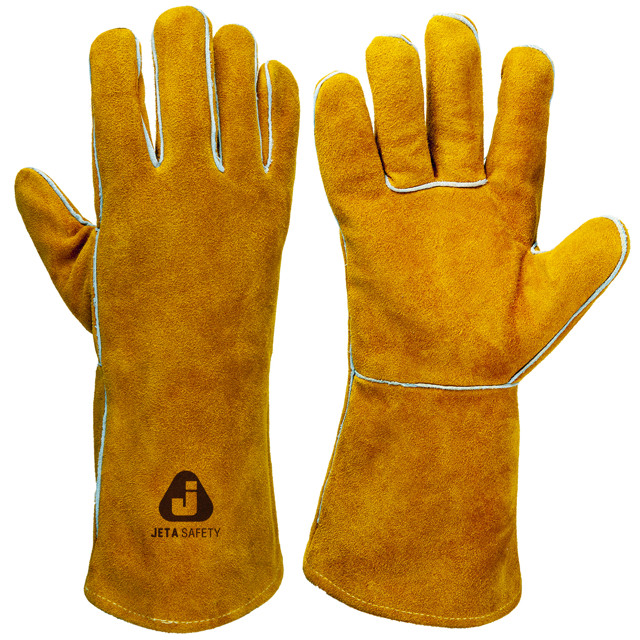 краги спилковые Jeta Safety пятипалые на подкладке JWK301-XL