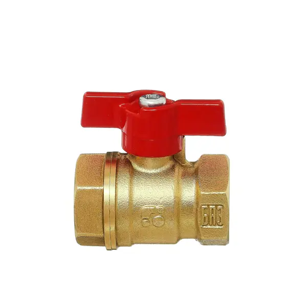 Кран шаровой прямой Баз DN20 PN40 3/4" ВР латунь ручка бабочка