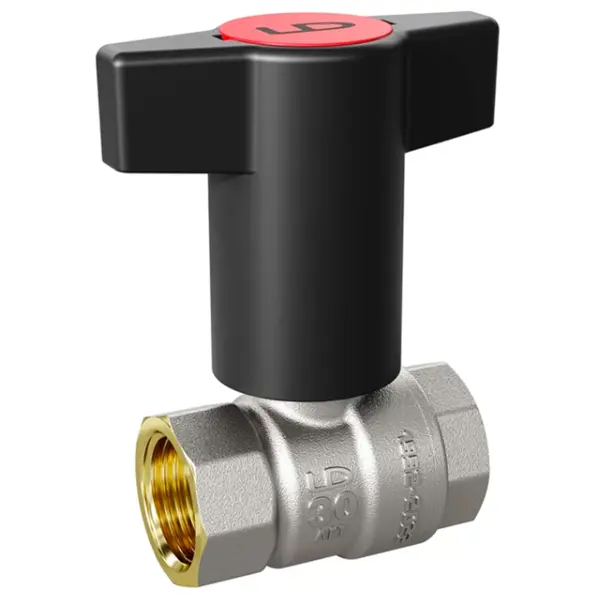 Кран шаровой прямой LD DN15 PN40 1/2" ВР латунь Т-образная ручка