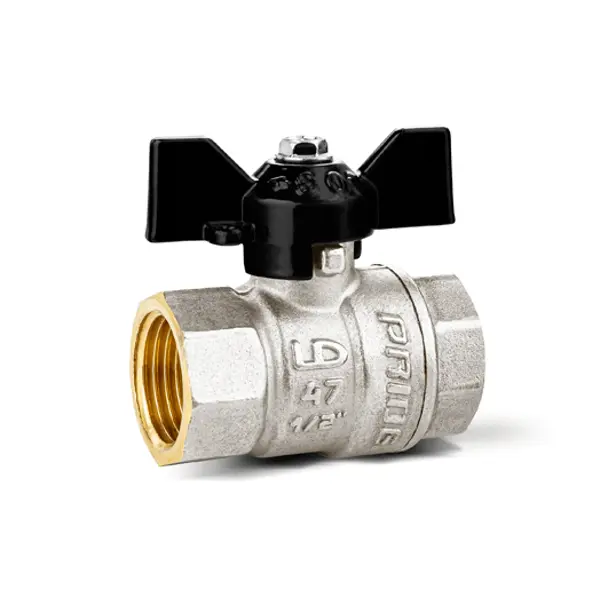 Кран шаровой прямой LD DN32 PN25 1 1/4" ВР латунь ручка бабочка