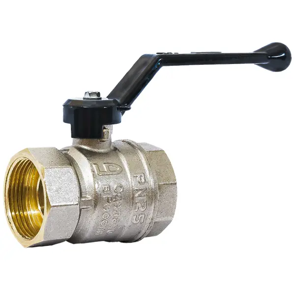 Кран шаровой прямой LD DN40 PN25 1 1/2" ВР латунь ручка рычаг