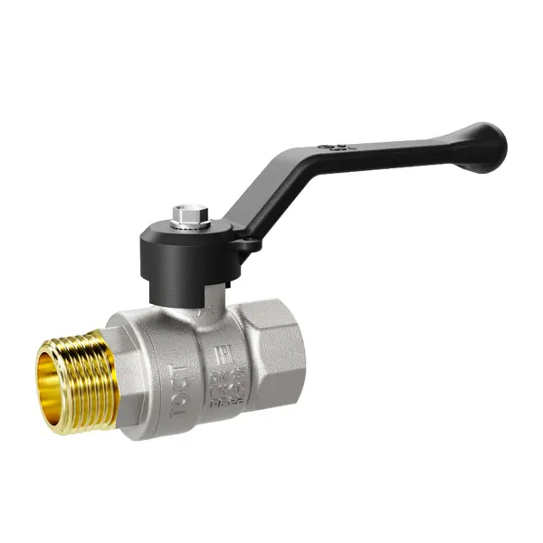 Кран шаровой прямой LD Pride DN50 PN25 2" НР/ВР латунь ручка рычаг