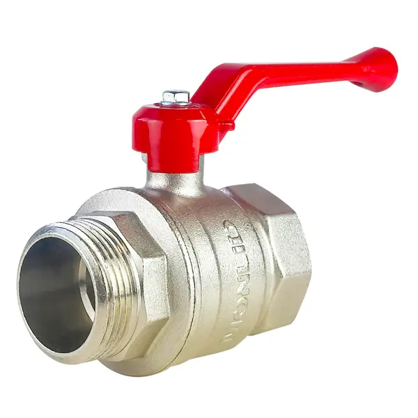 Кран шаровой прямой MONLID PN40 1 1/4" НР/ВР латунь ручка рычаг ГОСТ Р 59553-2021