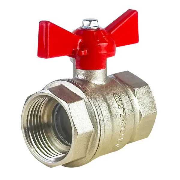 Кран шаровой прямой MONLID PN40 1" ВР латунь ручка бабочка ГОСТ Р 59553-2021