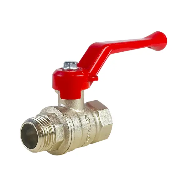 Кран шаровой прямой MONLID PN40 1/2" НР/ВР латунь ручка рычаг ГОСТ Р 59553-2021