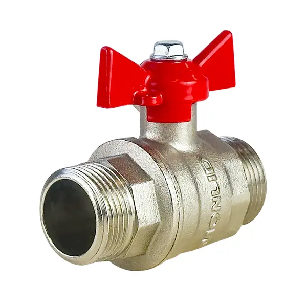 Кран шаровой прямой MONLID PN40 3/4" НР латунь ручка бабочка ГОСТ Р 59553-2021