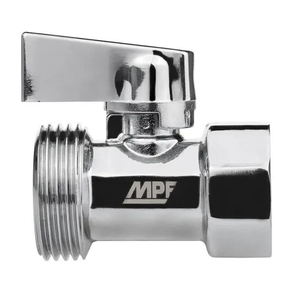 Кран шаровой прямой MPF DN15 PN24 1/2"x3/4" ВР/НР латунь ручка флажок