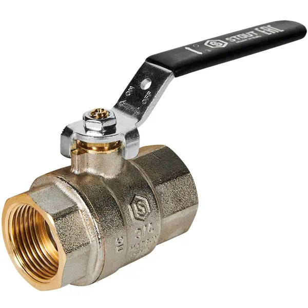 Кран шаровой прямой Stout DN20 PN40 3/4" ВР латунь ручка рычаг