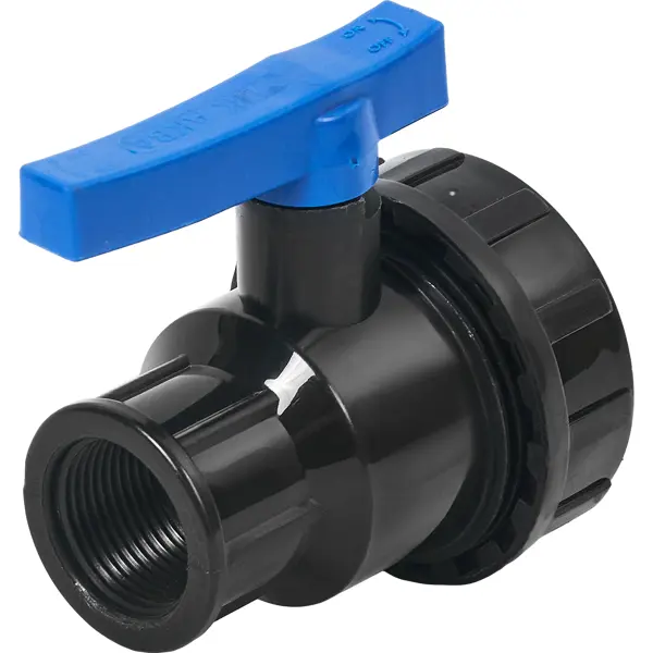 Кран шаровой прямой ТПК-Аква DN20 PN16 3/4" ВР полипропилен ручка флажок