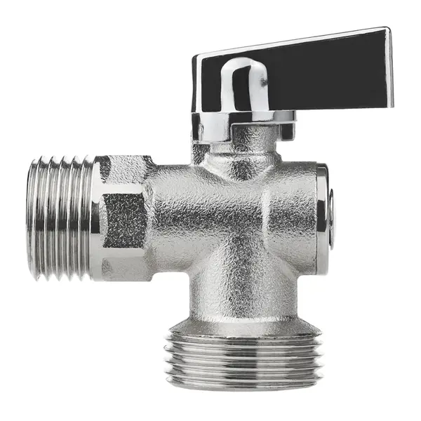 Кран шаровой угловой MPF DN15 PN24 1/2"x3/4" НР латунь ручка флажок